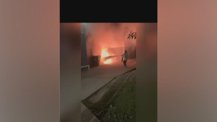 Sanitation worker puts fire out - 12.6.24