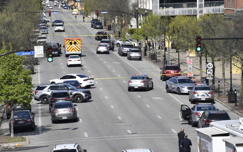 Louisville Shooting - Old National Bank Scene -  AP - 4-10-2023