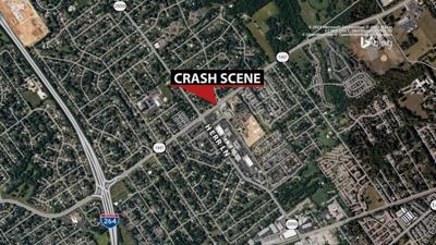 Fatal crash scene in Lyndon