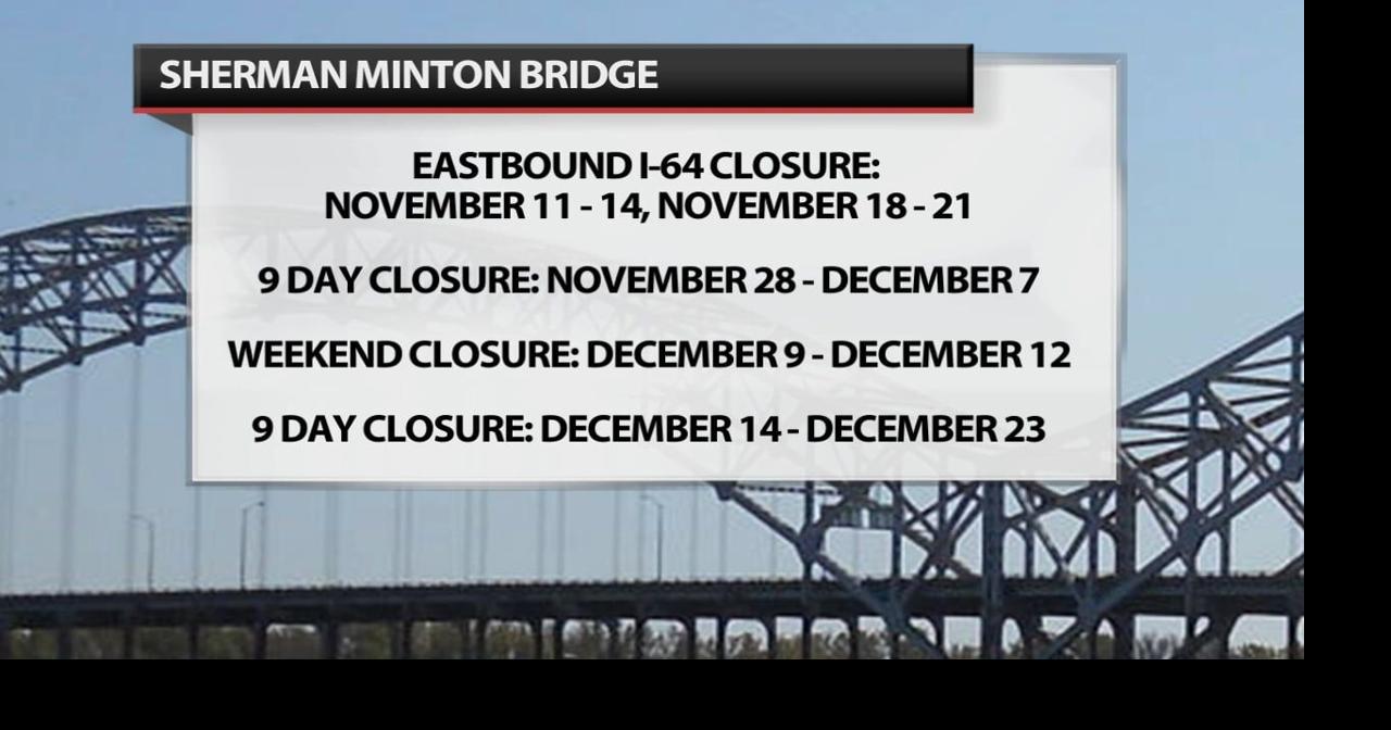 Lane closures ahead for drivers on Sherman Minton Bridge Wdrbvideo