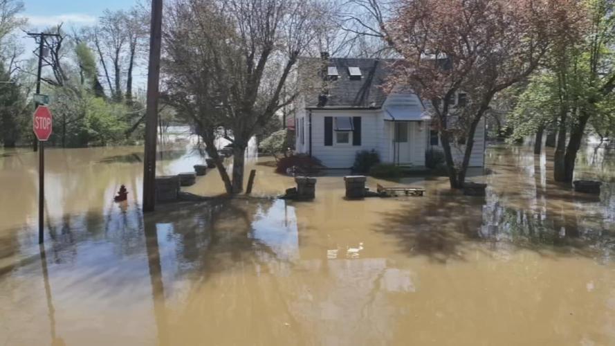 Flooding in Utica, Indiana