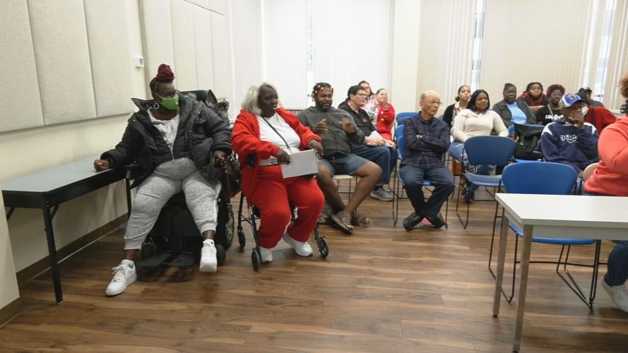 Dosker Manor residents at Louisville Metro House Authority meeting