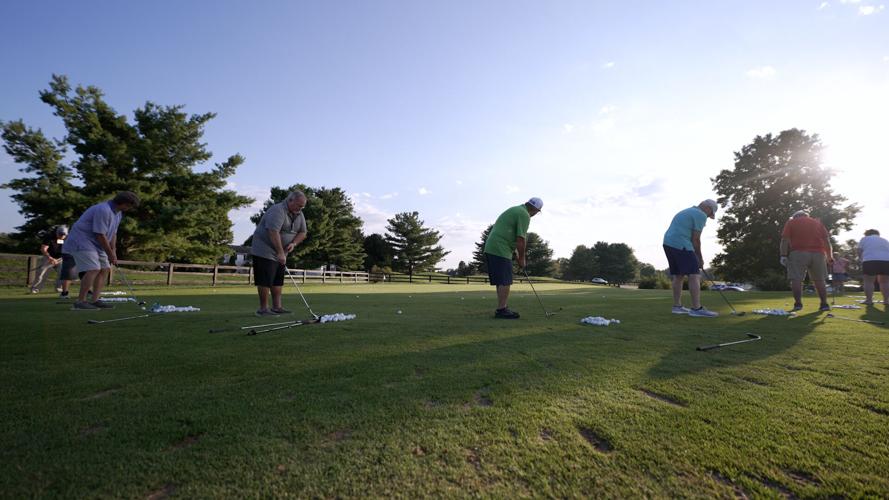 Norton Health Parkinson's disease golf clinic at the Nevel Meade Golf Course in Prospect, Kentucky