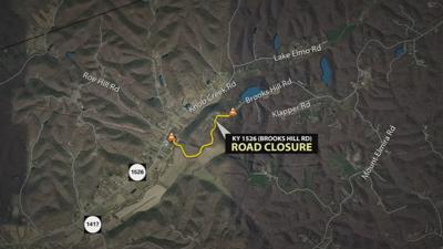 Brooks Hill Road construction map