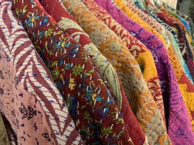 Gorgeous patterns cover various items at Anchal