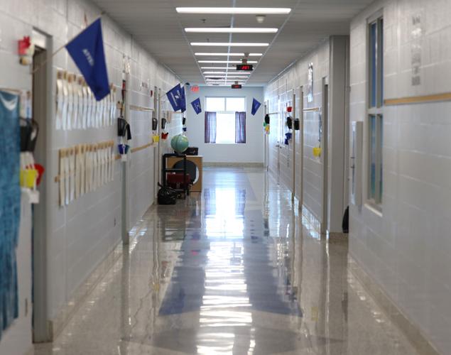 A hallway at Shepherdsville Elementary