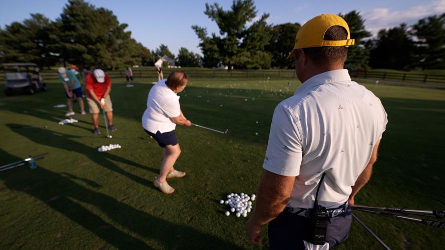 Norton Health Parkinson's disease golf clinic at the Nevel Meade Golf Course in Prospect, Kentucky