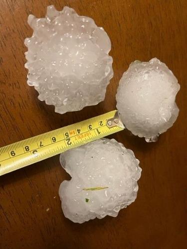 Big hail in Corydon