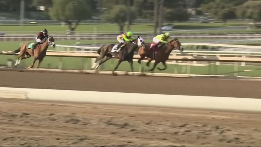 Horseracing at Santa Anita track