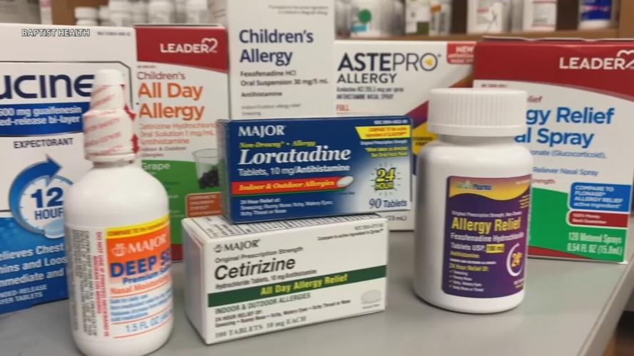 Allergy products on table