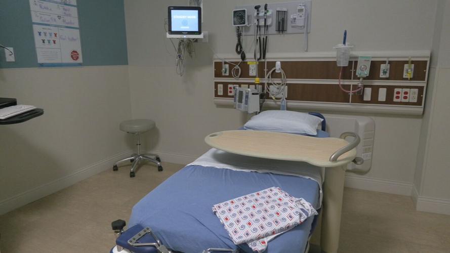 A patient room in the ER at  Baptist Health La Grange