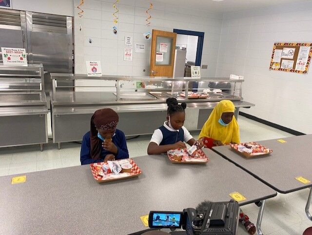 Students in cafeteria