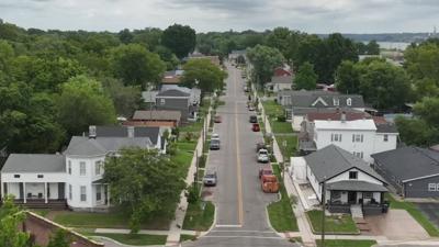 Jeffersonville aerial drone shot