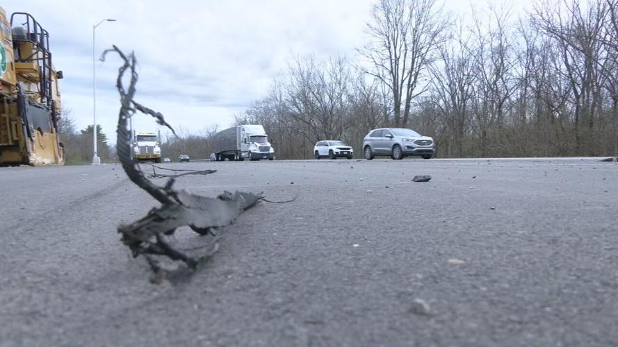 Flat tire on Interstate 71