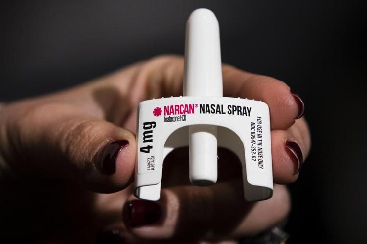 The overdose reversal drug Narcan is displayed during training for employees.jpeg