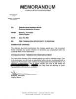 Pre-termination letter sent by LMPD to Officer Brett Hankison