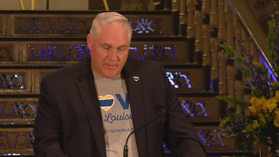 Old National Bank CEO Jim Ryan at shooting remembrance ceremony 4-10-24