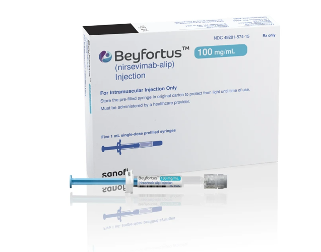 Picture of packaging for Beyfortus: a new RSV vaccine for infants