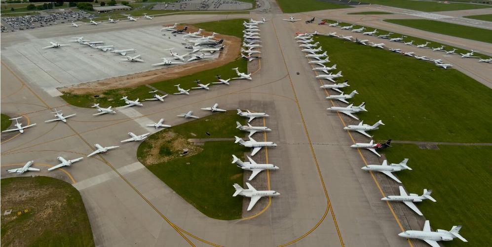 Geothermal Well Field used for airport parking at SDF - Louisville airport