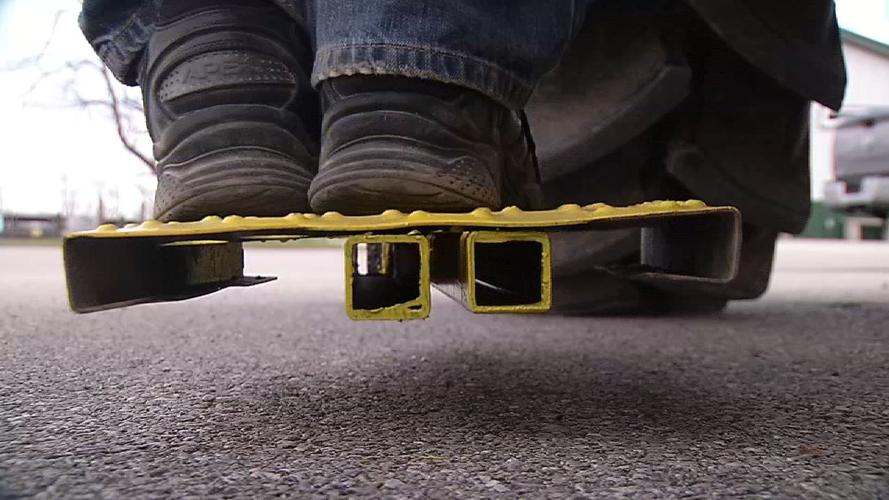 Son creates "lift" for his dad's tractor at Gallrein Farms