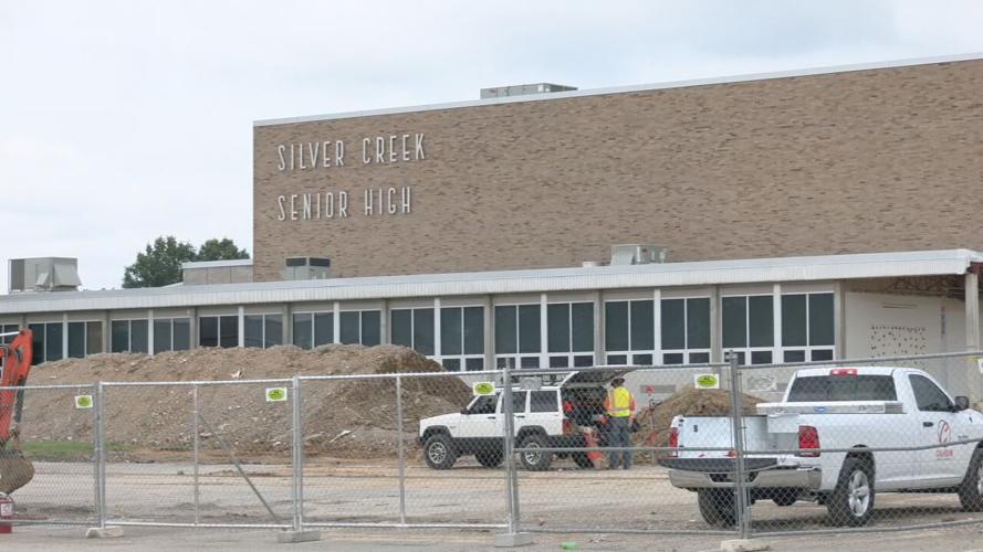 Construction at Silver Creek High School in Sellersburg, Indiana