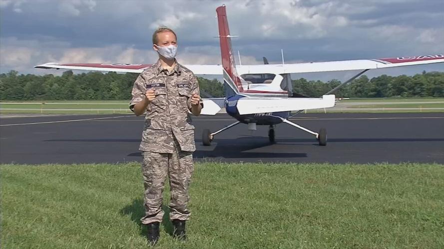 Rebecca Foster with the Civil Air Patrol
