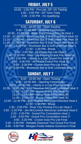 2024 Madison Regatta Race Schedule