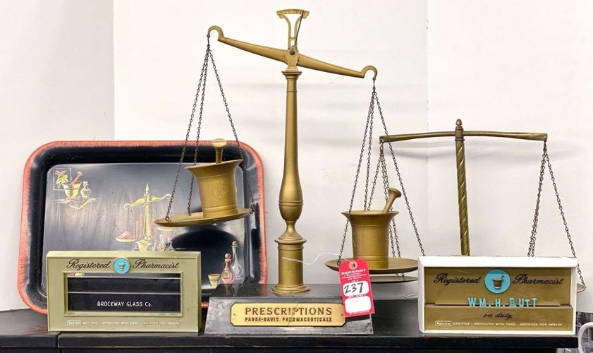 Butt Drugs auction -- original pharmacy scales