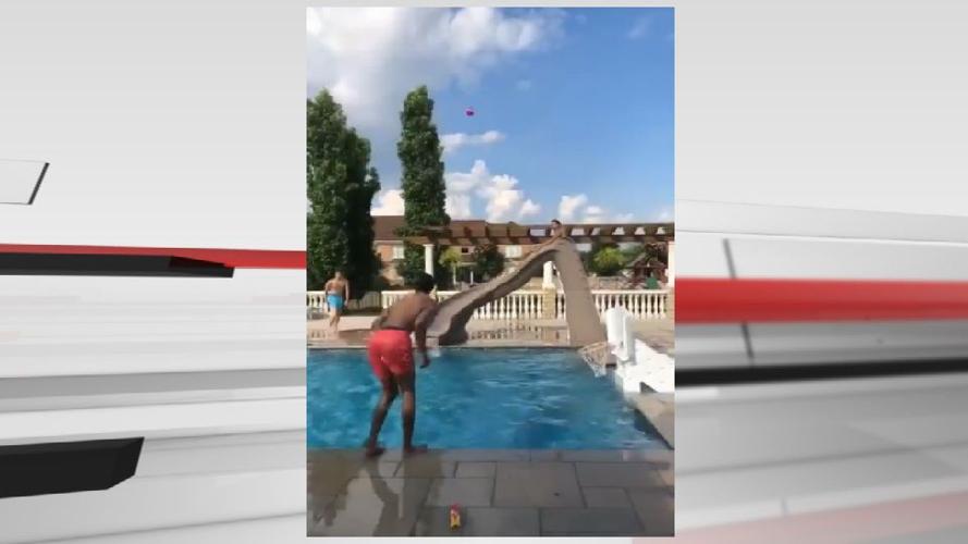 u of l basketball pool trick shot