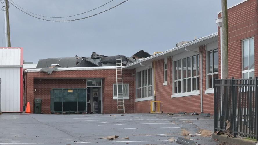 Ben Johnson Elementary School roof damage