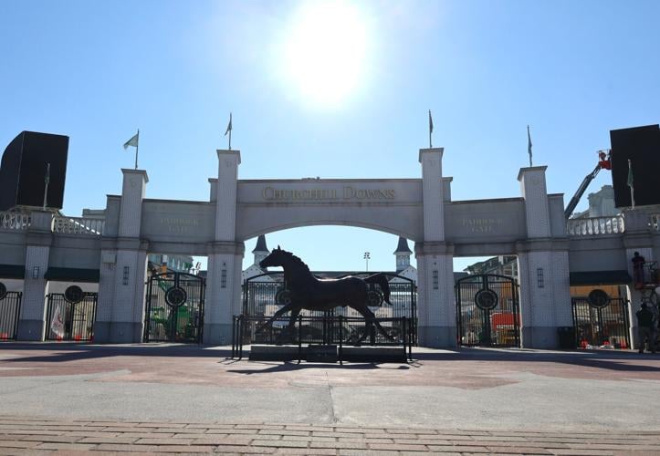 Sun rises above Churchill Downs on Feb. 13, 2024.JPG