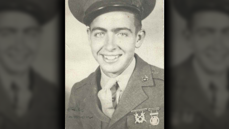 Photo of WWII veteran Damon Hawkins. (Image provided by Hawkins' son, Todd Hawkins)