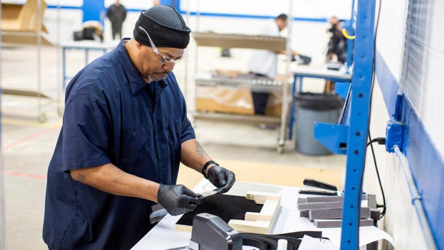 Ford Worker Making PPE