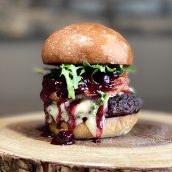 The Bourbon Blueberry & Brie Bacon Cheeseburger by Brian Capps of Louisville