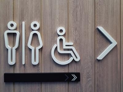 Public Restroom Door