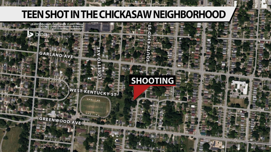 Chickasaw neighborhood shooting map
