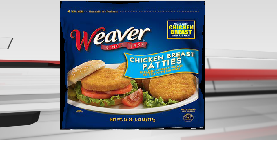 39,000 pounds of frozen chicken patties recalled National