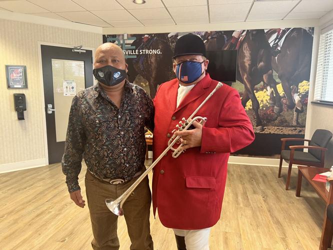 Churchill Down's Bugler surprises track worker with performance to mark cancer journey milestone