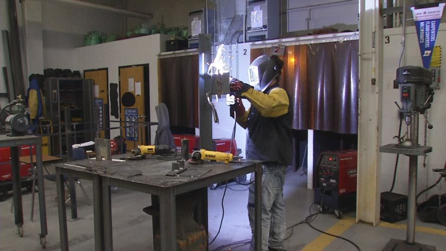 Iroquois High School Student Welding 12/20/19