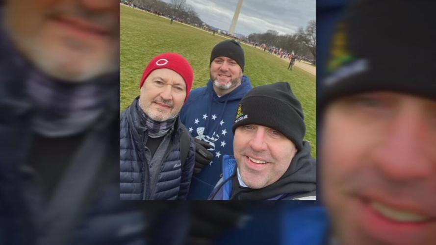 Franklin County Detective Jeff Farmer at US Capitol rally (Jan. 2021)