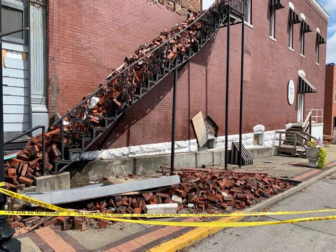 Damage to stairwell in Paoli.jpg