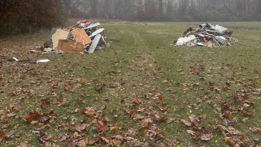Construction debris illegally dumped in central Indiana