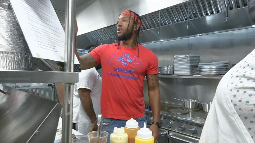 SuperChef Darnell Ferguson in kitchen
