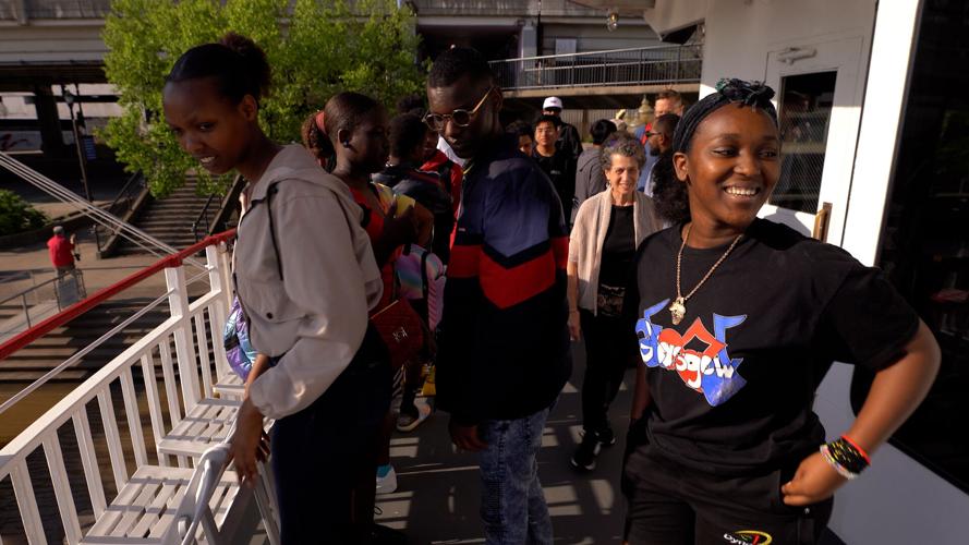 Refugees and immigrants attending JCPS get special tour of downtown Louisville