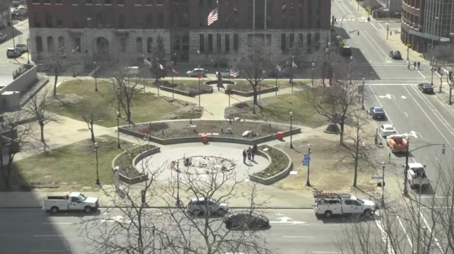 Jefferson Square Park, as of March 10, 2021