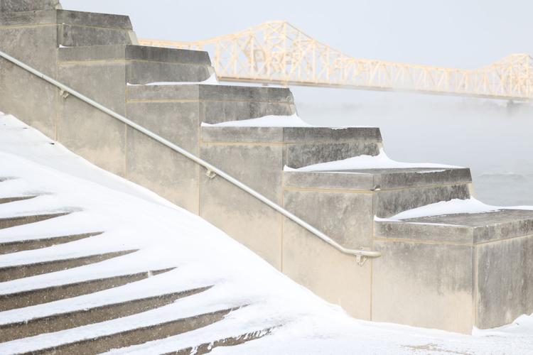 Snow on steps near Ohio River.JPG