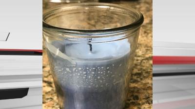 Recalled candles sold at Dollar Tree (Dec. 2020) - Sure Scents 2-1 Peaceful Stream/Moonlit Waves Candles
