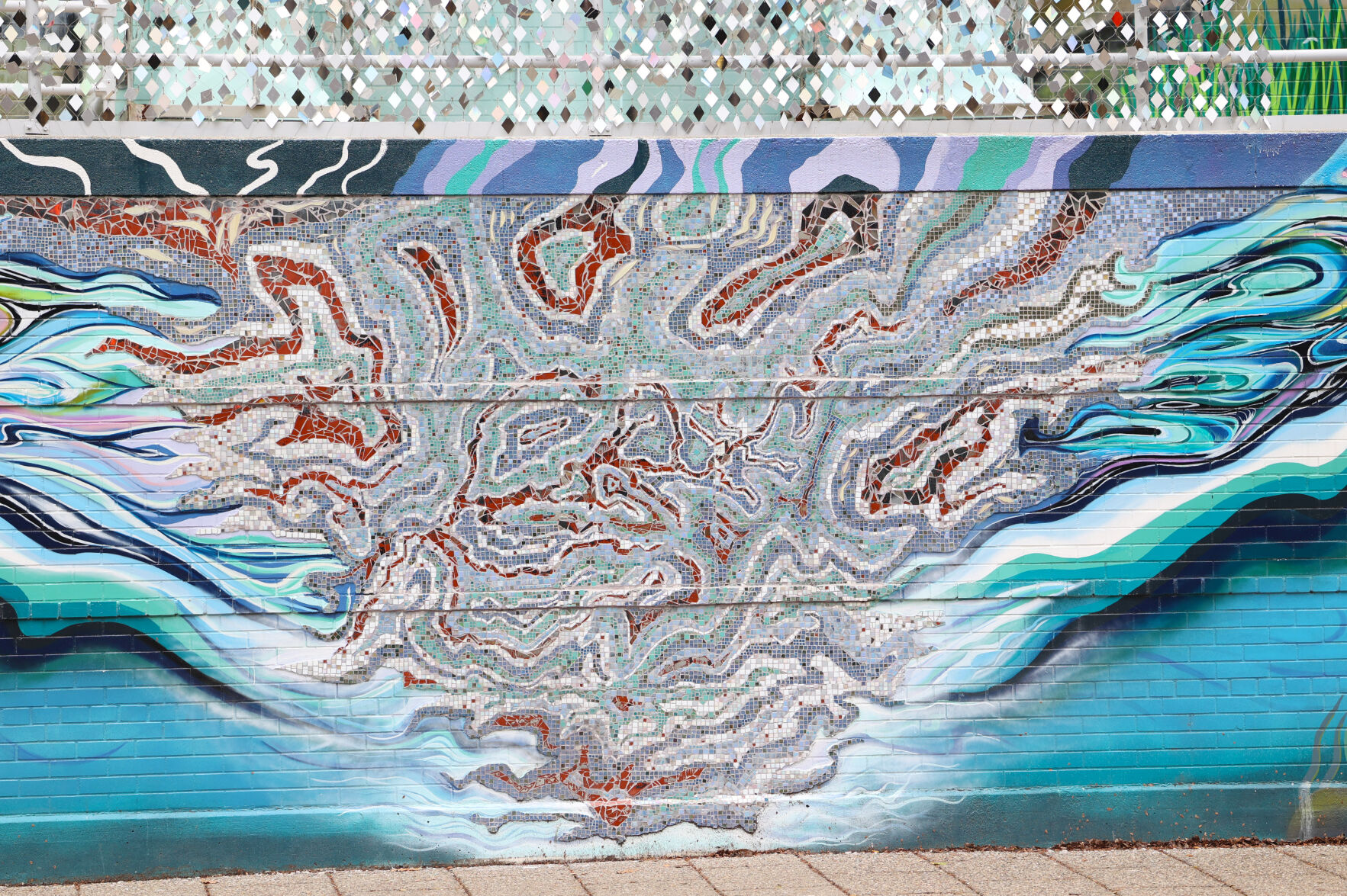 Power of water at mural in downtown Louisville.JPG