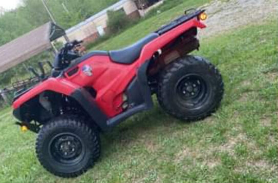 The 2021 Honda 420 Rancher driven by 16-year-old Christian Brock when he went missing in Harlan County, Kentucky