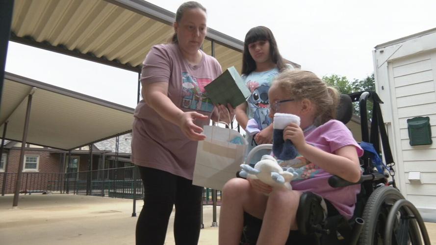 Paula Beamon outside Kosair for Kids headquarters
